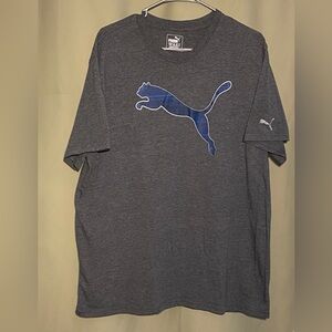 PUMA Men’s Short Sleeve  Blast Cat Graphic Logo Tee -Shirt Heather Grey XL